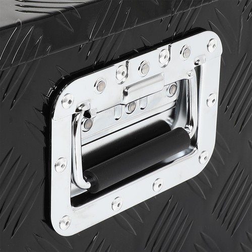 BLACK ALUMINUM PICKUP TRUCK TRUNK BED TOOL BOX TRAILER STORAGE 39"X13"X10" - Foto 10 di 11