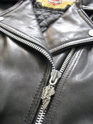 Harley Davidson Motorcycle Leather Jacket H-D Vtg 90s Cycle Champ