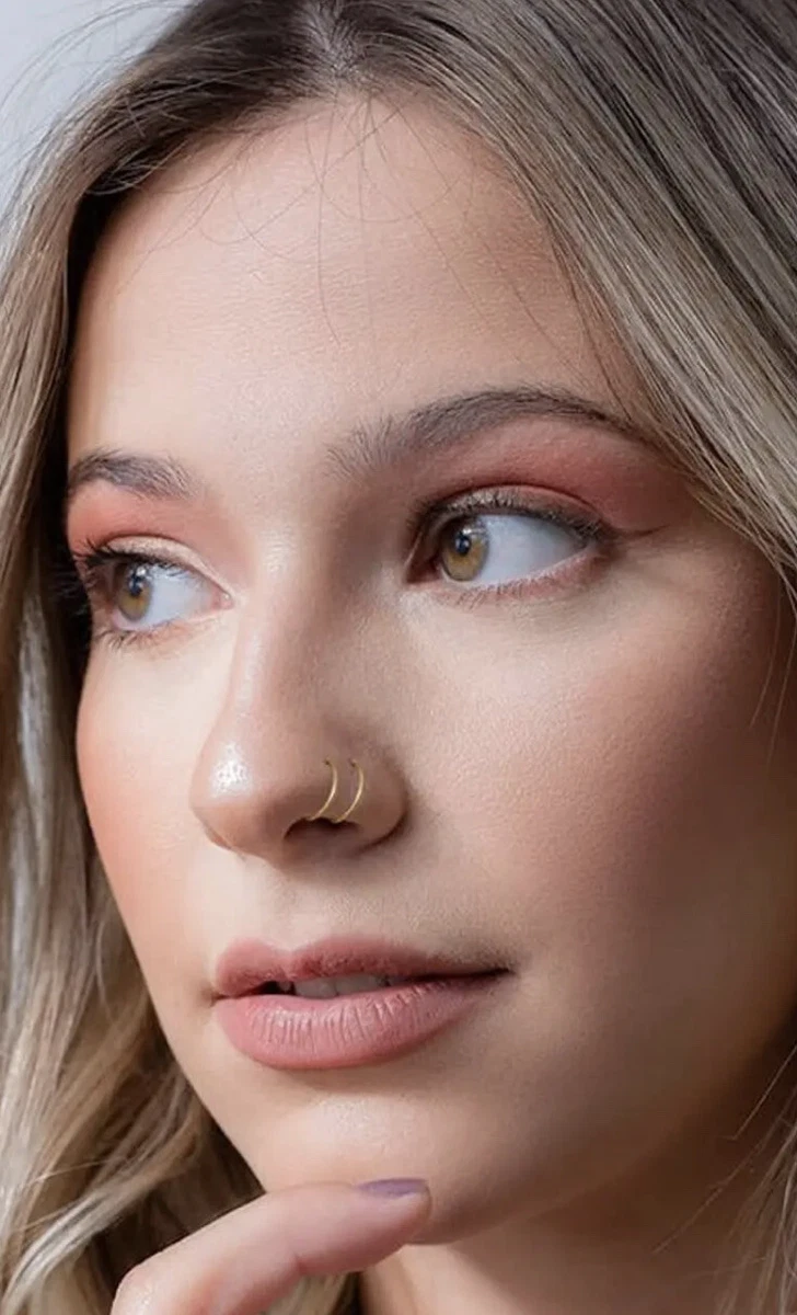 Gold spiral 2024 nose ring