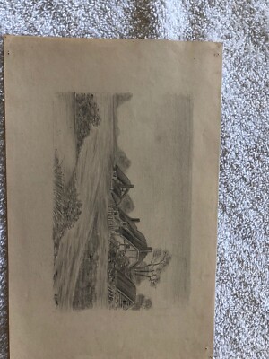 Dessin Paysage Breton A Aubert Ebay