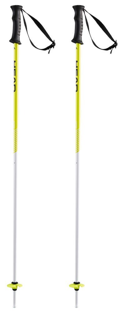 Bastone Da Sci Head Headshape Team - Unisex Adulto - Leggero In Alluminio - Bianco/Nero/Giallo Fluo - Foto 3