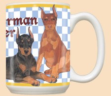 Doberman Pincher Ceramic Coffee Mug Tea Cup 15 oz