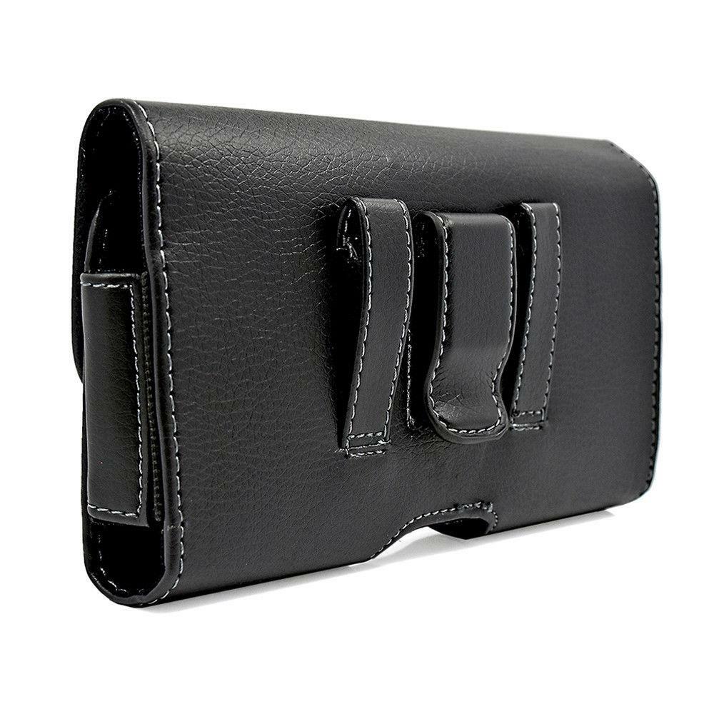 For Samsung Galaxy Note 20 Ultra 5G Black Leather Holster Pouch