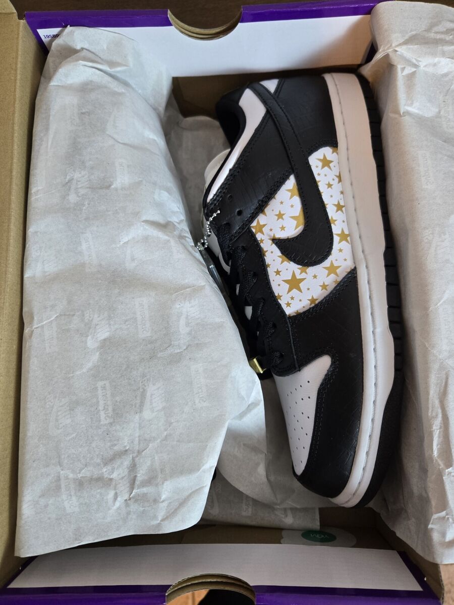 Nike SB Dunk Low OG QS Supreme Stars Black Men's Size 10 Nike SB Dunk Low OG QS Supreme Stars Black Men's Size 10