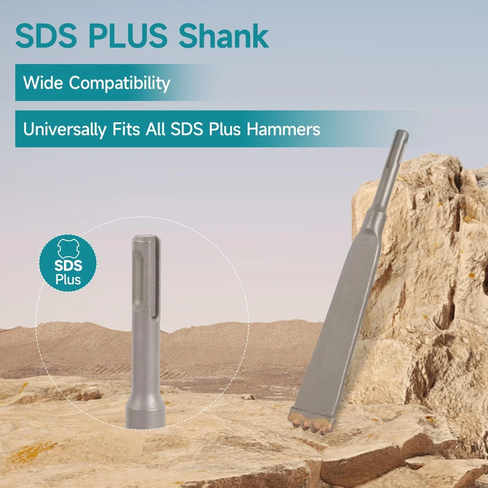SDS Plus Schaft Vierzahnmeißel 185 cm langer Rundschaft-Hammerbohrmeißel aus ... - Bild 4 von 4