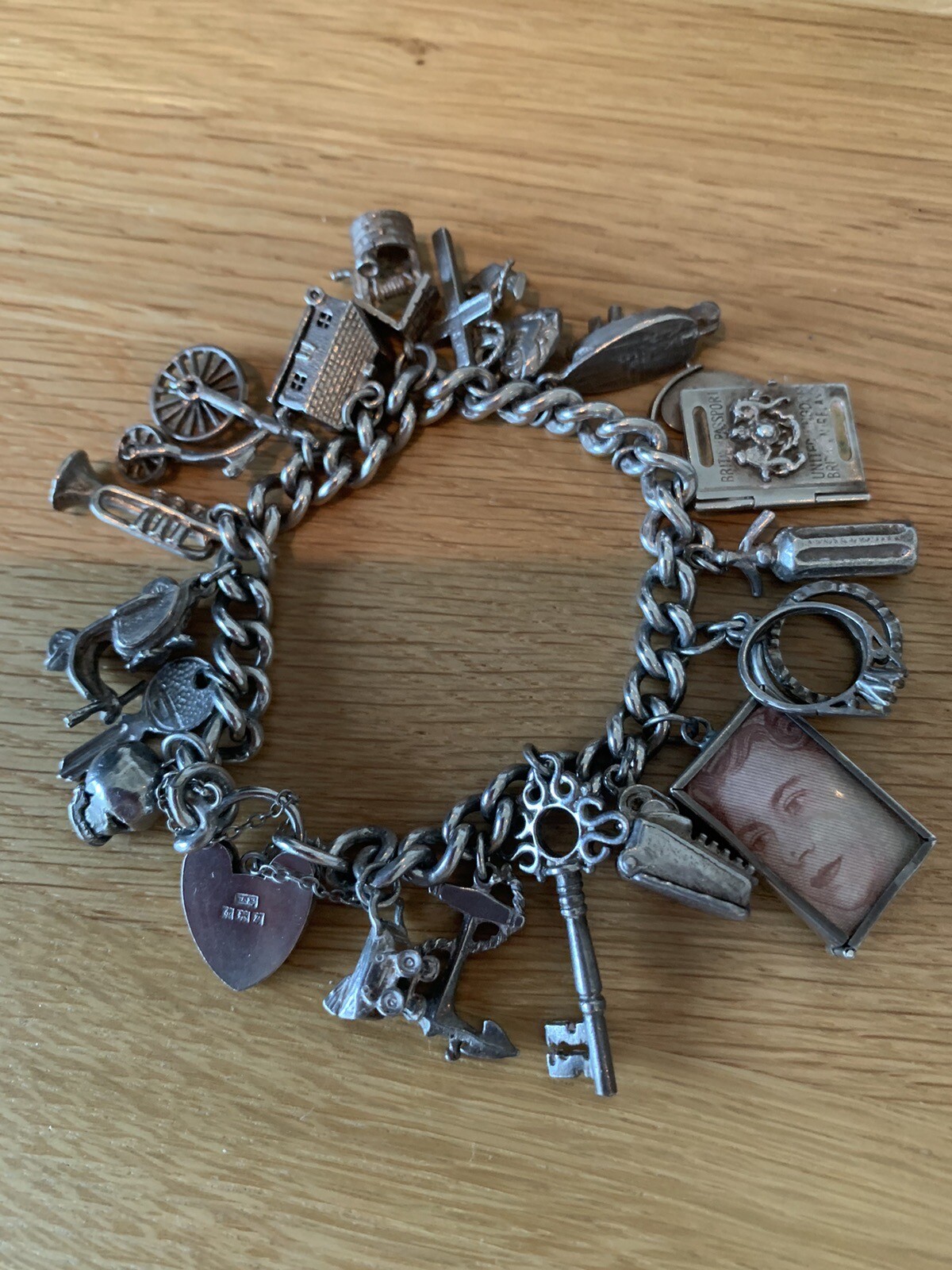 Vintage 60’s Silver Charm Bracelet eBay