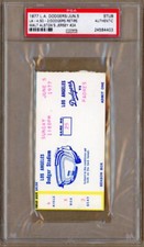 WALTER ALSTON #24 JERSEY RETIRED 1977 TICKET STUB🎟DODGERS VS PADRES 6/5/77🔥PSA