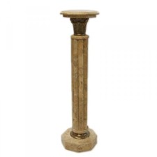 Casa Padrino Säule Marmor Barockstil creme 30 x 30 x H 110 cm Marmorsäule Barock