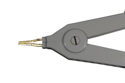 TWO Large Kelvin Clip Fine Tip Gold Plated for LCR Meter GRAY (#981-002-3Q2)