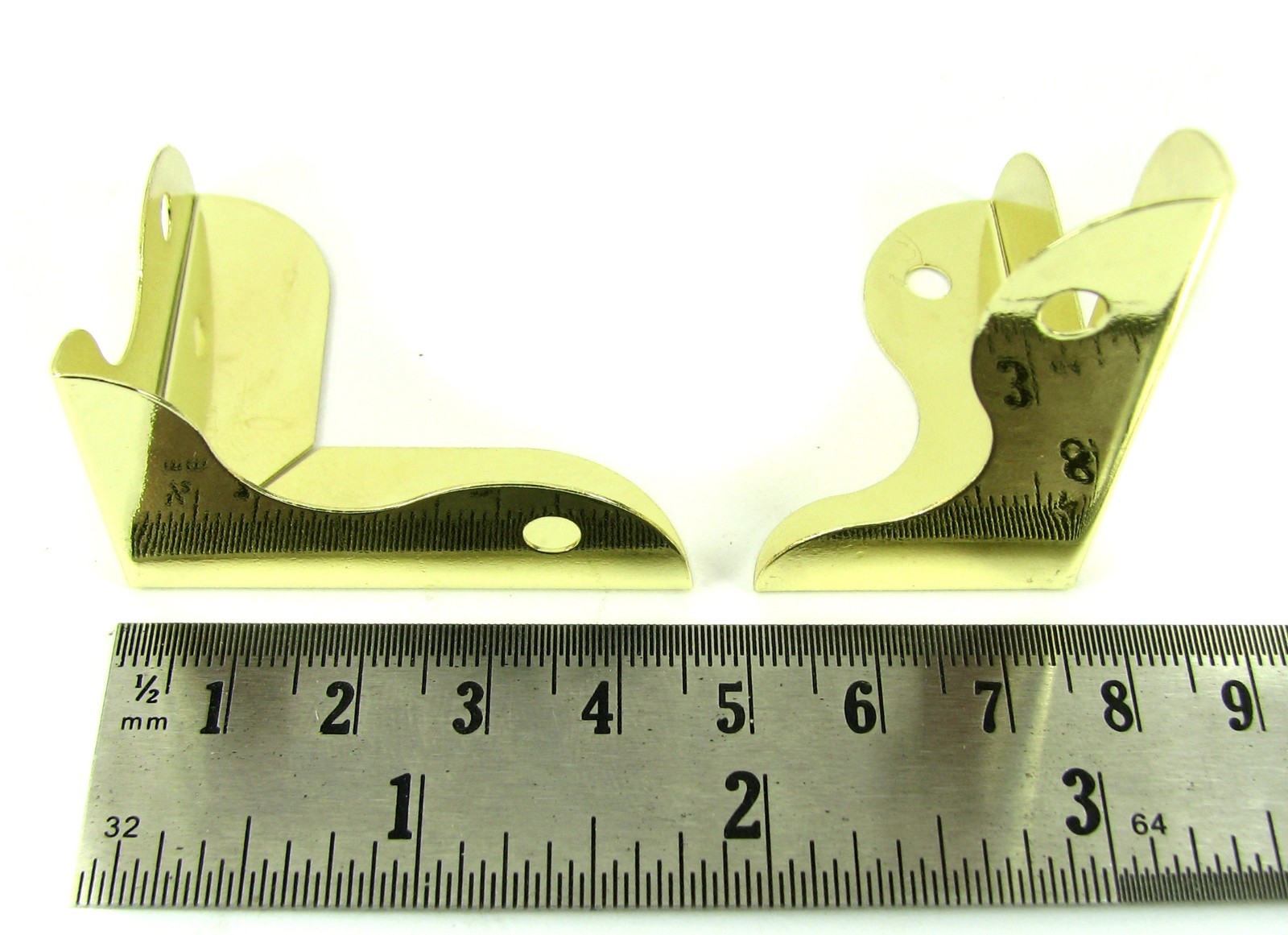 8pc. Shiny Gold Large "Art Deco"style Decorative Box Corners with