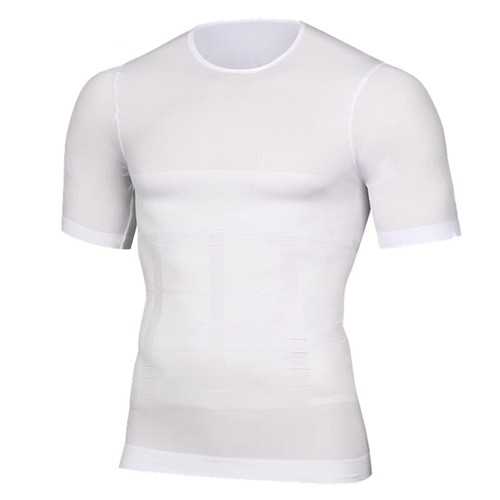 Mens Slimming Body Shaper Posture Shirt Male Belly Abdomen Compression Underwear - Picture 5 of 17