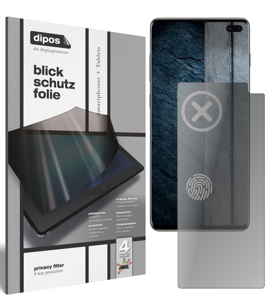 Samsung Galaxy S10 Plus Blickschutzfolie Matt Schutzfolie Folie Display Schutz-image
