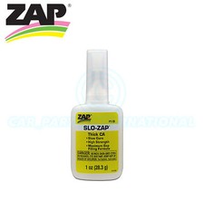 ZAP Slo-Zap CA- Thick Viscosity, Slow Cure (Yellow Label) - 1oz - PT20