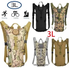 3L Sport Water Bladder Bag Tactical Hydration Backpack Water Reservoir Hiking US