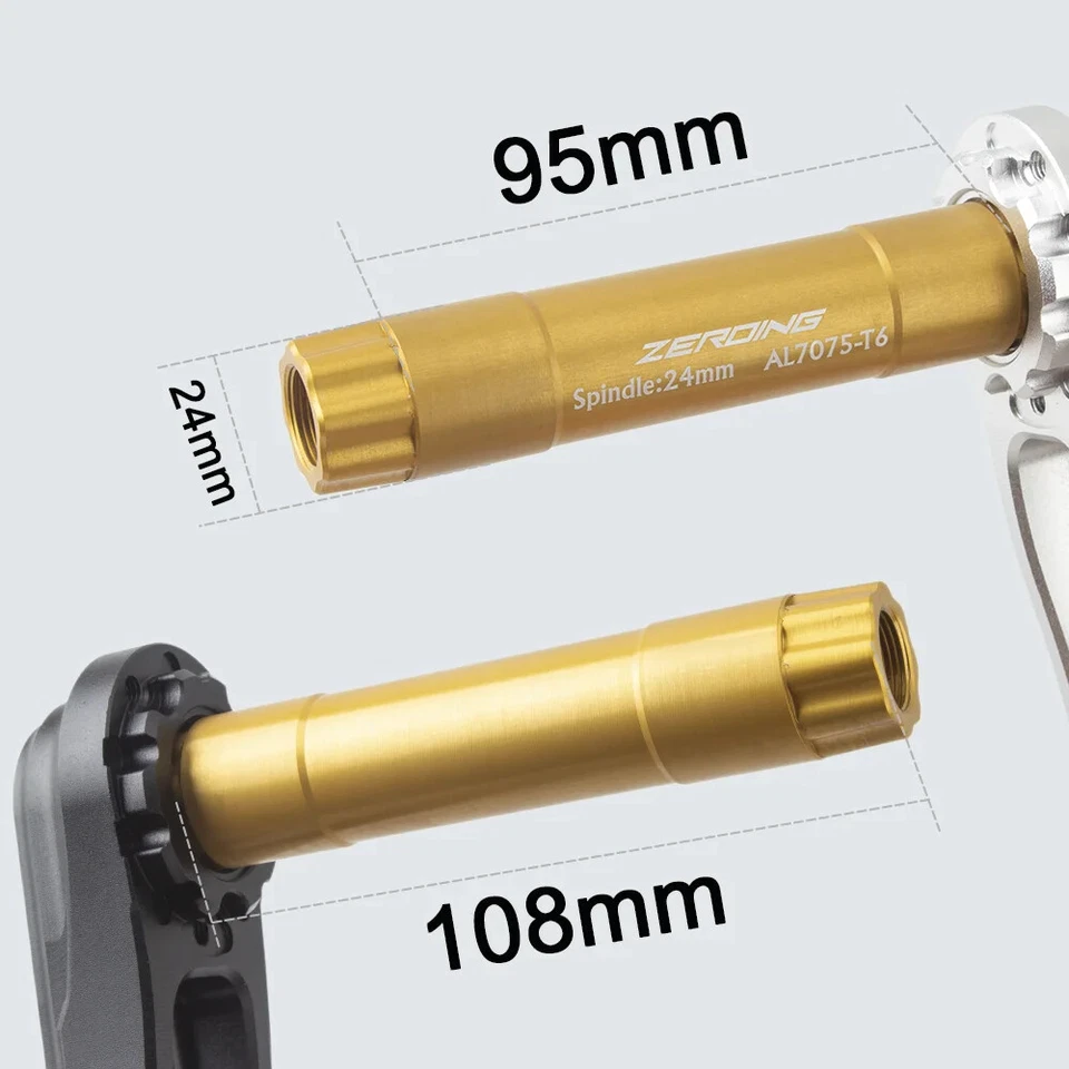 110BCD Road Folding Bike Crankset 165/170/175mm Hollow Crank Spider 5 Claw - Image 3 of 4