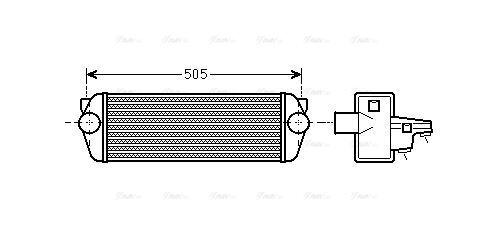 FDA4443 AVA Intercooler FIT FORD TOURNEO CONNECT (2002) 1.8 TDCI