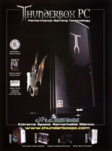 Thunderbox Gaming PC Original 2005 Ad Authentic AMD Athlon Gaming PC Promo - Picture 1 of 4