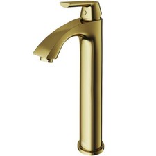   VIGO Linus Single Hole Single-Handle Vessel Bathroom Faucet in Matte Gold