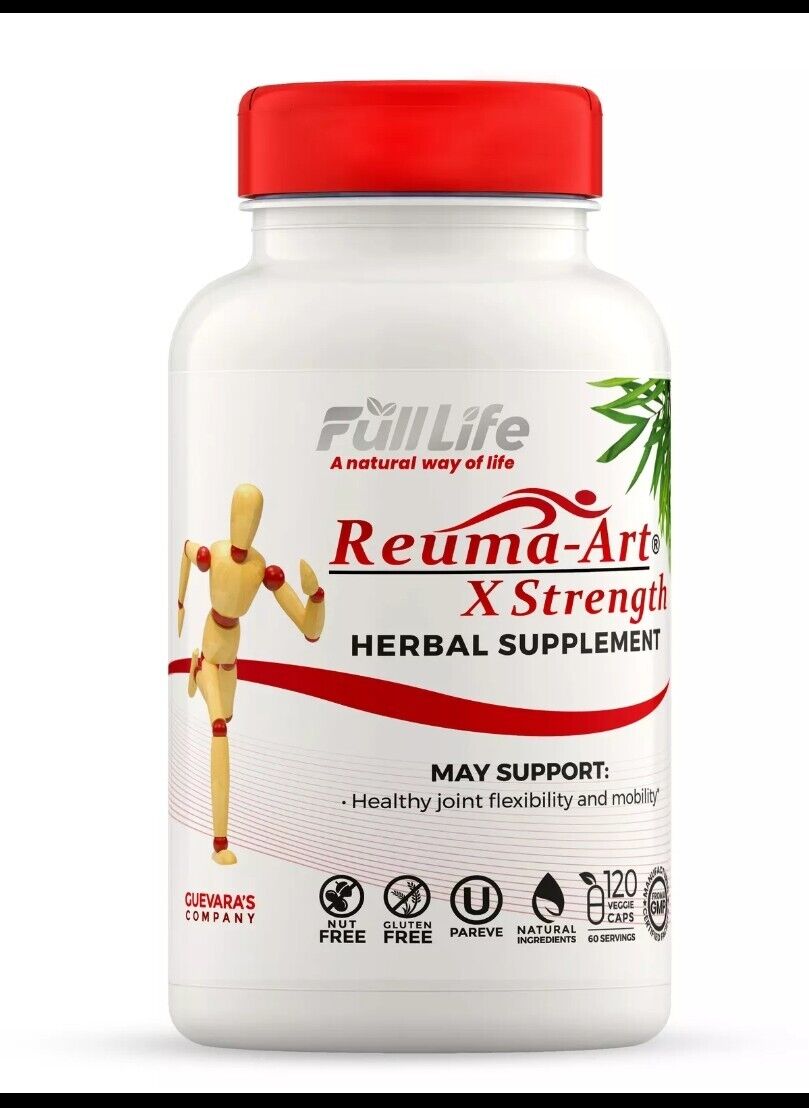 Full Life ReumaArt XStrength 120 Caps Natural Herbal Pain Relief