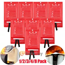 8X Large Fire Blanket Fireproof For Home Kitchen Office Caravan Emergency Safety