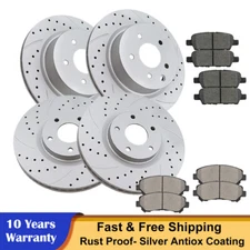 Front Rear Brake Rotors Ceramic Pads Fit 2009-2014 2016-2019 Nissan Maxima Discs