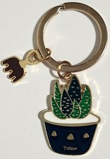 New Cute Cactus Cartoon Print Keychain 3" x 1.2"