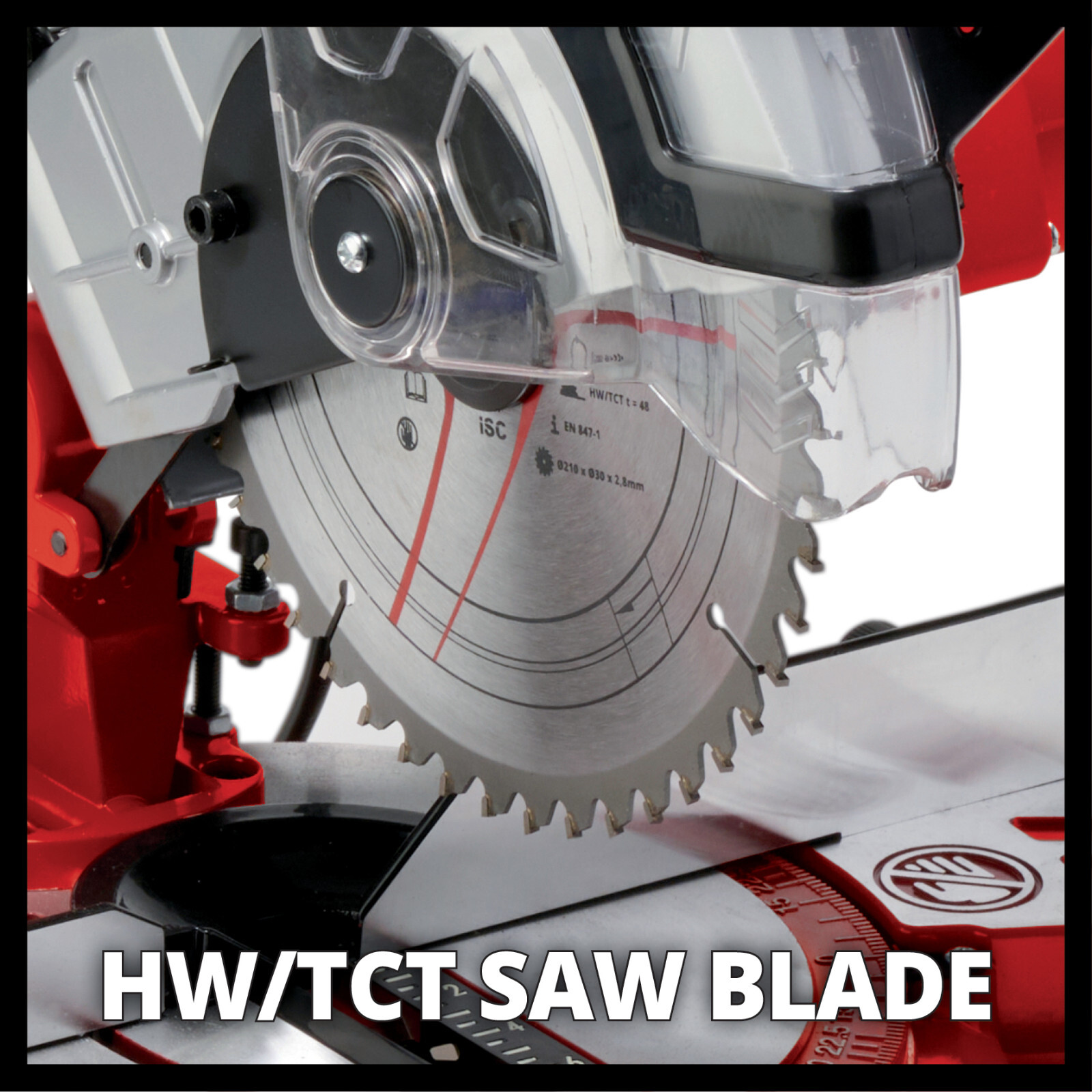 아인헬 크로스컷 마이터쏘 210mm TC-MS 2112 1600W 작업대 카바이드 톱 230V 5