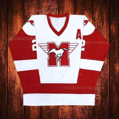 Youth/Men Youngblood #10 Huey Hewitt #2 Sutton #9 Mustangs Hockey Jersey Sewn