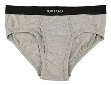 TOM FORD Heather Gray Cotton Stretch Jersey Brief Underwear XL NWOT