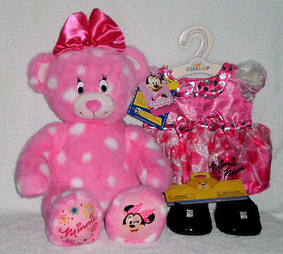 Build a Bear New Full Size Minnie Mouse Pink Polka Dot Teddy Bear Dress Clothes 