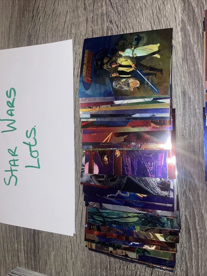 Juego base completo de tarjetas coleccionables Topps Star Wars Finest Deluxe 1996 cromo 1-90 Foto 3 de 4