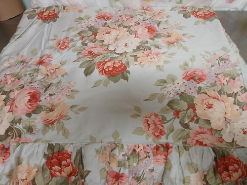 Ralph Lauren Home- Stone Harbor King Ruffled Flat Sheet-Cotton Sateen-1990's - 第 10/11 張圖片