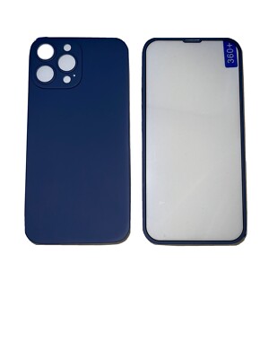 For Apple iPhone 13/12 Pro Max  Silicone Case w Built in Screen Protector