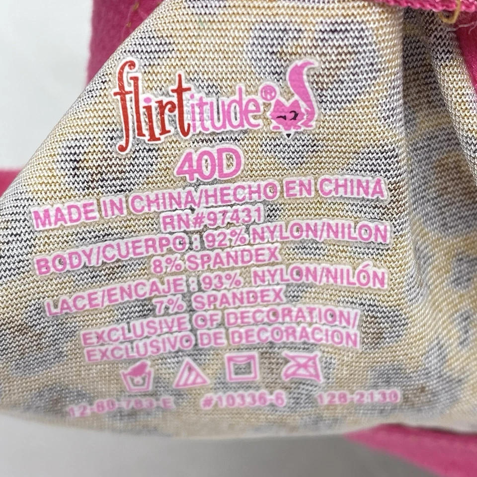 Sujetador Flirtitude Estampado Animal Verde Encaje 40D Forrado con Aros Sexy Camiseta Demi Foto 4 de 4