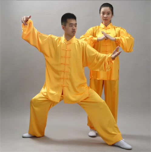 Chinese Women Men Kung Fu Uniform Martial Arts Wushu Taiji Suit Milk Silk - Picture 13 of 16