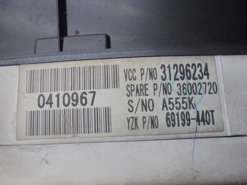 2010 VOLVO S40 1.6D DRIVe S 4DR MK2 MANUAL INSTRUMENT CLUSTER 31296234 - Picture 3 of 3