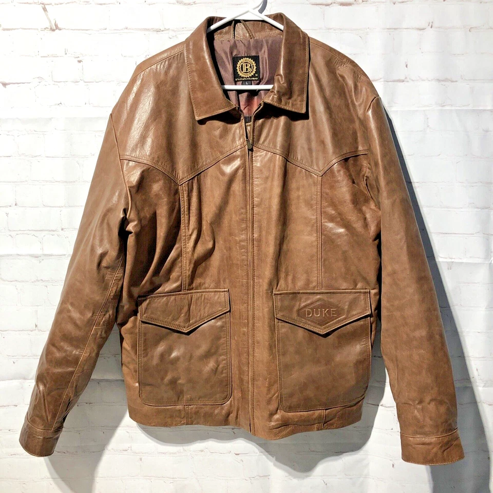 Chaqueta de cuero genuino para hombre John Wayne, “The Duke” de: The Bradford Exchange Foto 3 de 4