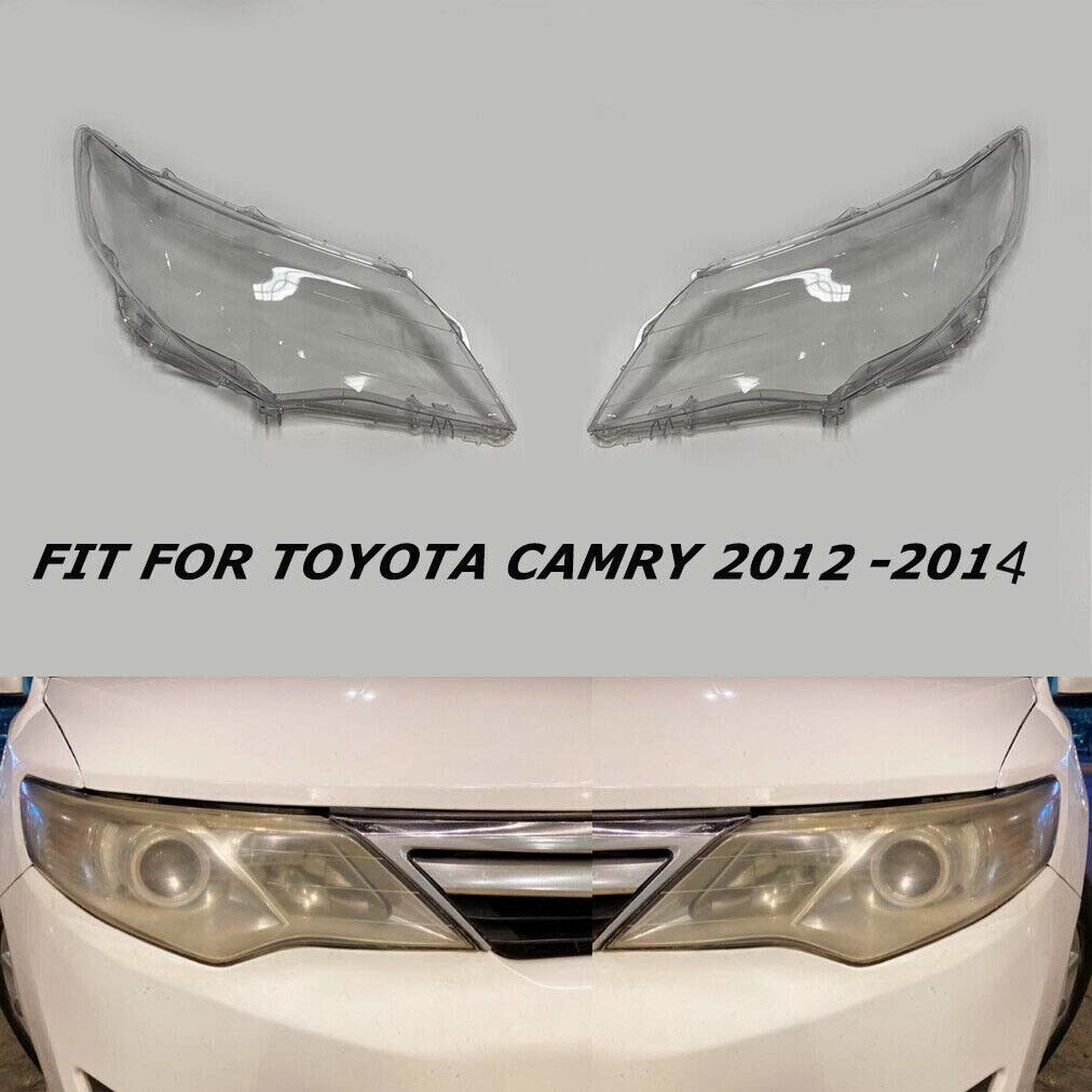 A Pair Of Car Transparent Headlamps Headlight Lens Fit Toyota Camry 2012-2014 13