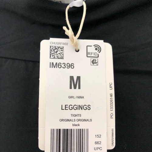 Adidas Original Girl's Leggings Size Medium Black Leopard Stripes Soft Stretch - Picture 6 of 10