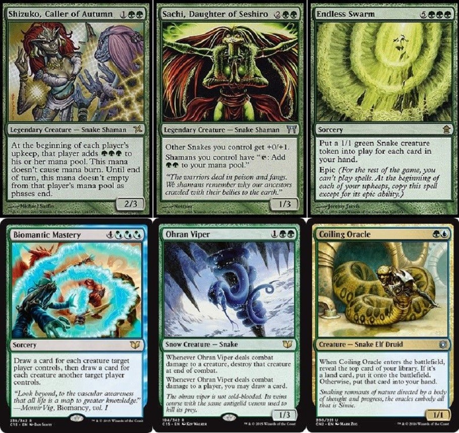 Slithering Snakes (Blue Green) Deck - Shizuko - 60 Cards MTG - Magic Gathering | eBay Slithering Snakes (Blue Green) Deck - Shizuko - 60 Cards MTG - Magic Gathering | eBay