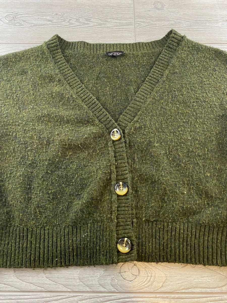 Horn button crop cardigan sale
