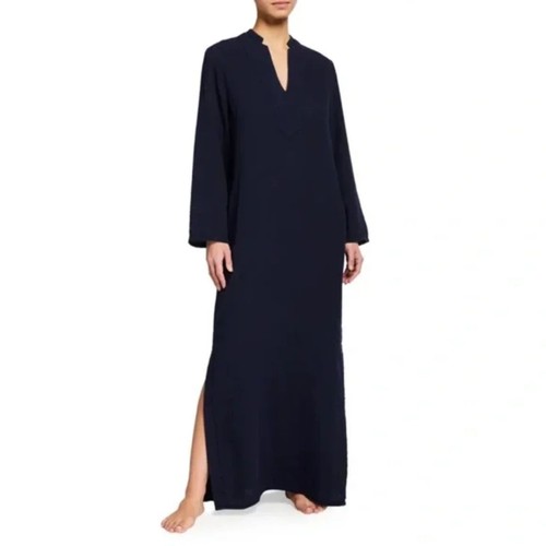 Ocean + Main Gauze Kaftan Maxi Dress Swim Coverup in Navy XL NWT