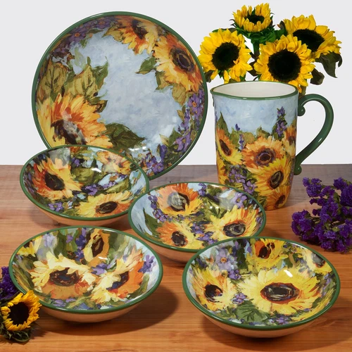 Certified International Sunflower Bouquet Platter - Thumbnail 4