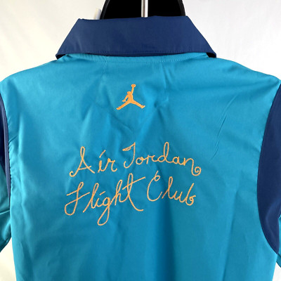 Nike Air Jordan Shirt Women s Flight Club Sz Small Button Up Aquatone DZ3340-483