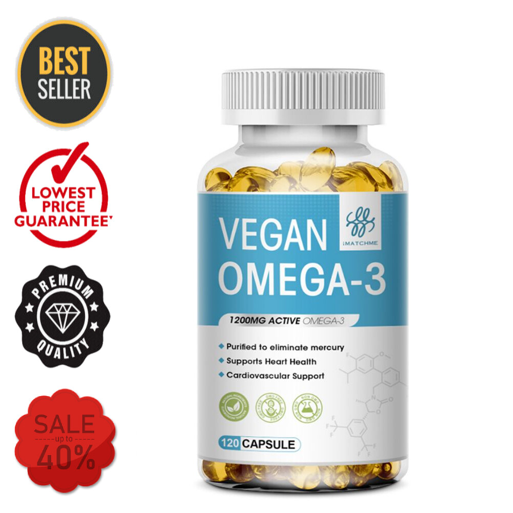 Omega 3 Oil Capsules 3x Strength EPA & DHA Joint Support Vegan 120