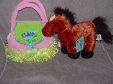 Webkinz Brown Arabian Horse In Carrier Purse