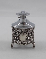 *RAR* Elegantes Gasfeuerzeug florales Dekor, Putto, mit H&uuml;lle in 835er Silber