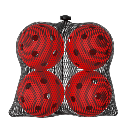 GCA Pro Red Indoor Pickleballs 26 Hole USA Approved Tournament Free Mesh Bag - Picture 2 of 9