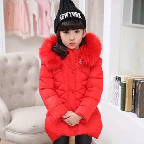 4-12 Years Winter Girls Jacket Collar Warm Zipper Windproof Kids Birthday Gift - Picture 41 of 43
