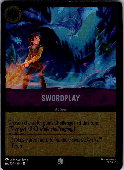 Swordplay - 63/204 - Lorcana Winterspell (11) Common Cold Foil NM